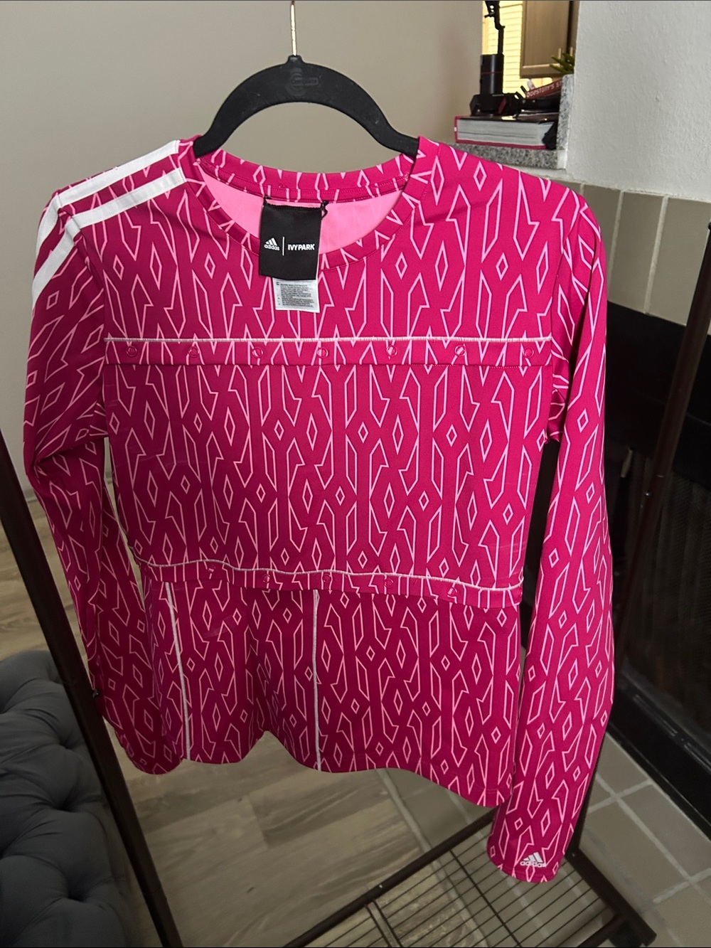 Adidas x Ivy Park Pink Monogram Top